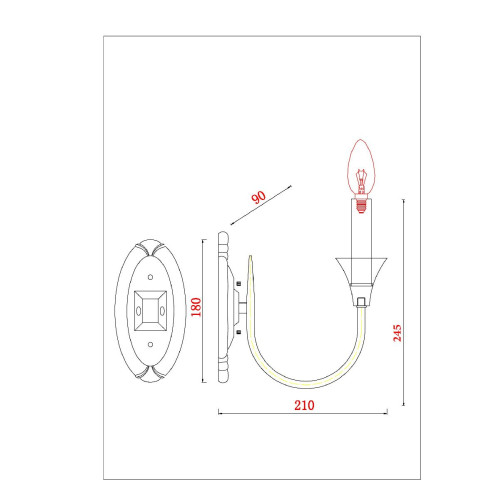 Бра Arte Lamp Collinetta A4094AP-1PB