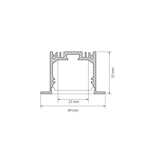 Профиль с экраном Arlight SL-LINIA49-F-2500 ANOD+OPAL 020469