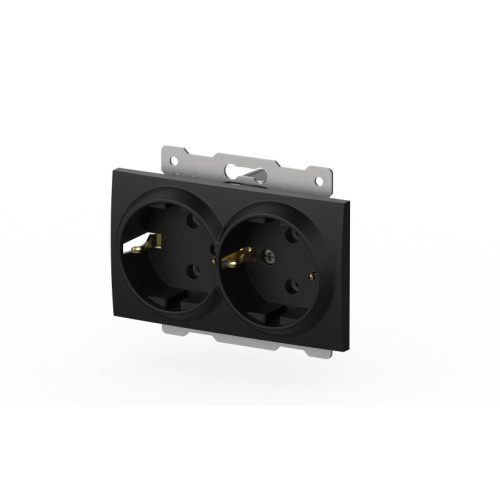 Розетка двухместная с заземлением ELBI Zena Vega 609-014800-907