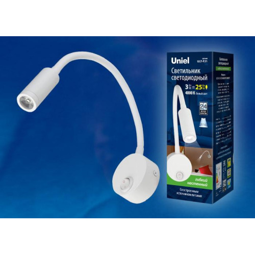 Бра (UL-00004175) Uniel ULT-F21-3W/4000K IP20 White