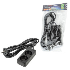 Удлинитель бытовой Uniel Ultra S-CU2-3 BLACK UL-00009976