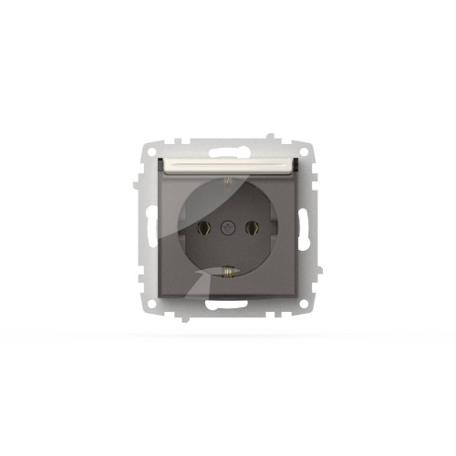 Розетка с крышкой и заземлением ELBI Zena Vega 609-010200-218