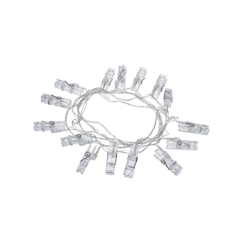 Светодиодная гирлянда TDM Electric Прищепки 250V белая 8 режимов SQ0361-0093