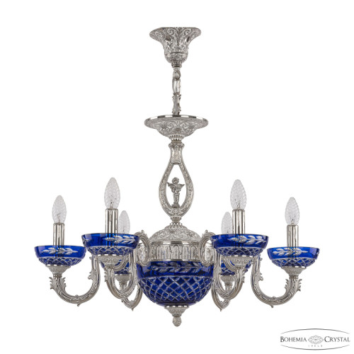 Подвесная люстра Bohemia Ivele Crystal Florence 71403P/6/175 NW P Clear-Blue/H-1J FA10S