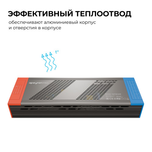 Блок питания Apeyron PRO 24В, 600Вт, 170-265В, 25А, IP20 03-221