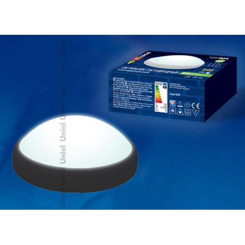 Потолочный светодиодный светильник (11135) Uniel ULW-R03-8W/NW IP65 BLACK