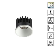 Светодиодный модуль с переключ. цв. температуры и мощности Novotech Diod Mod IP20 LED 6/8/10W 180-265V 2700К3200К4000К 359817