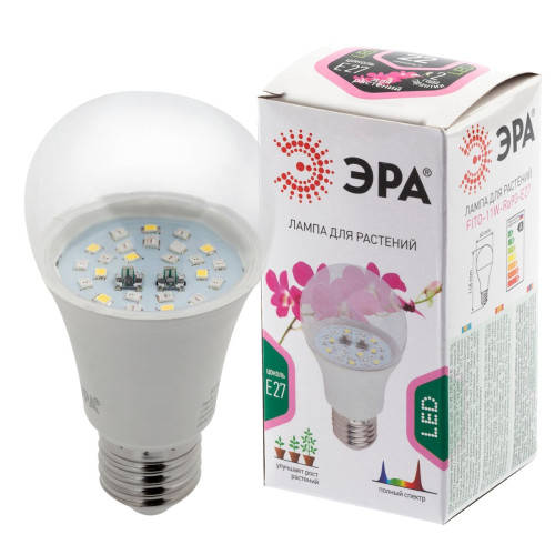 Фитолампа для растений Эра FITO-11W-Ra90-E27 Б0050603