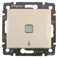 Выключатель кнопочный одноклавишный Legrand Valena 10A 250V Лампа слоновая кость 774313