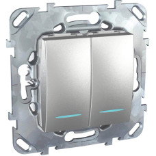 Переключатель двухклавишный с подсветкой Schneider Electric Unica MGU5.0303.30NZD