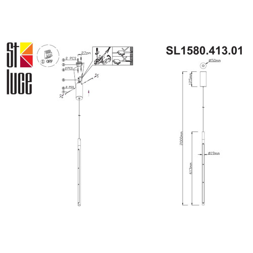Подвесной светодиодный светильник ST Luce Ralio SL1580.413.01