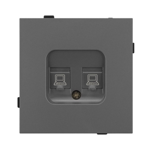 Механизм компьютерной розетки двойной SCT-TENDO-MPC2-SFPL-GR (RJ-45, CAT6) 054597