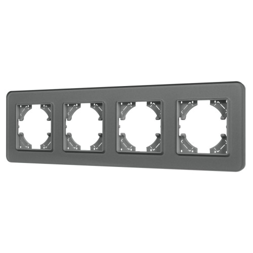 Рамка на 4 поста стеклянная Arlight FRM-OMALI-GS-4-GR 049702