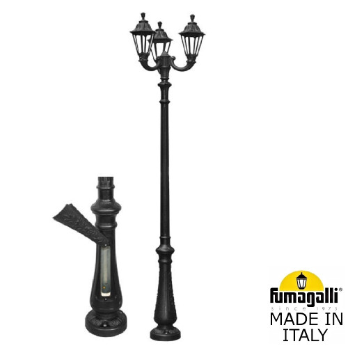 Садово-парковый светильник Fumagalli NEBO OFIR/RUT 3L E26.202.R30.AXE27
