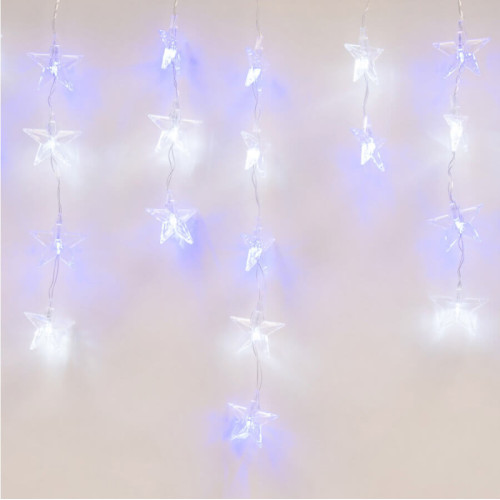 Светодиодная гирлянда (UL-00001410) Uniel занавес 220V белый ULD-E5505-196/DTK WHITE-BLUE IP20 STARS-1