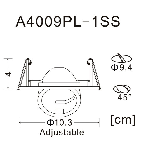 Точечный светильник Arte Lamp Accento A4009PL-1SS
