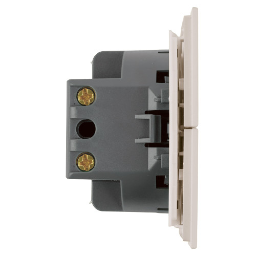 Выключатель 2-клавишный c индикатором (механизм) Stekker Мия 250В 10А RSW10-3102-10 пудровый жемчуг 50476