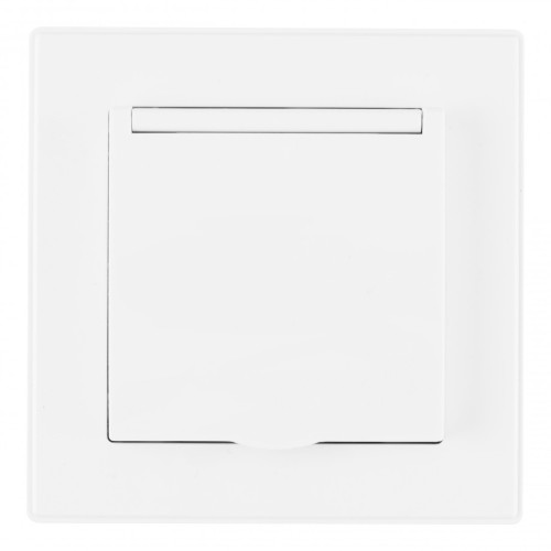 Комплект розетки с/з и шторками, защитной крышкой и рамкой Arte Milano SET06-1-41-1 white