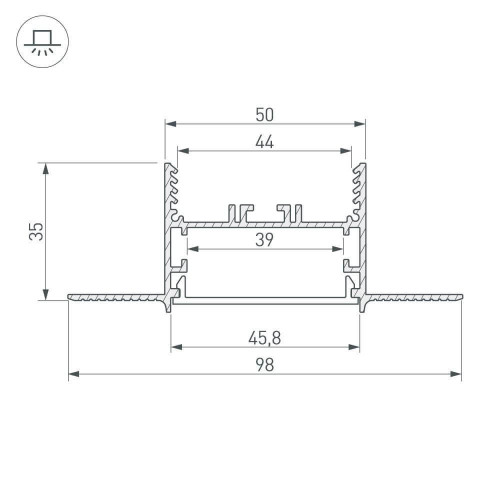 Профиль Arlight SL-LINIA 027160