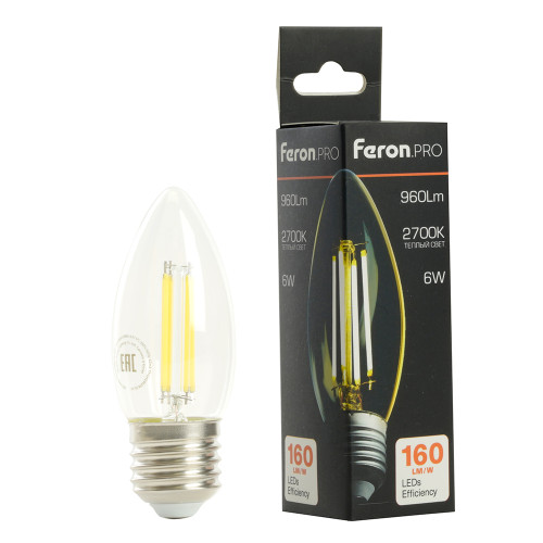Светодиодная лампа Feron LB-1206 E27 6W 2700K 51238