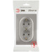Розетка Эра Arktik 16-2105-07 двойная с заземлением 2X2P+E Schuko со шторками 16А-250В титан Б0070460