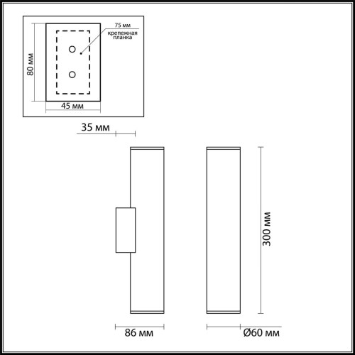 Настенный светодиодный светильник Odeon Light Dario 3833/2WA
