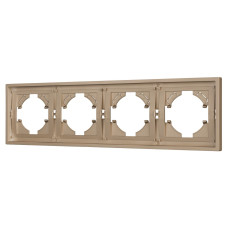 Рамка пластиковая на 4 поста Arlight FRM-TENDO-PL-4-GD 053850 Рамка пластиковая на 4 поста Arlight FRM-TENDO-PL-4-GD 053850