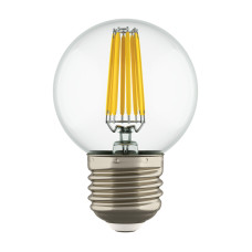 Лампа светодиодная филаментная Lightstar LED Filament E27 6W 4000K шар прозрачный 933824
