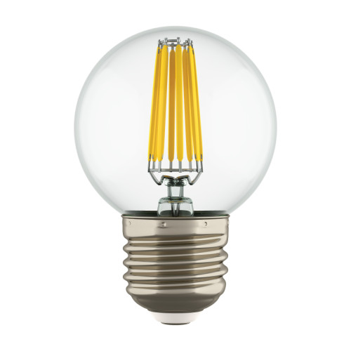 Лампа светодиодная филаментная Lightstar LED Filament E27 6W 4000K шар прозрачный 933824