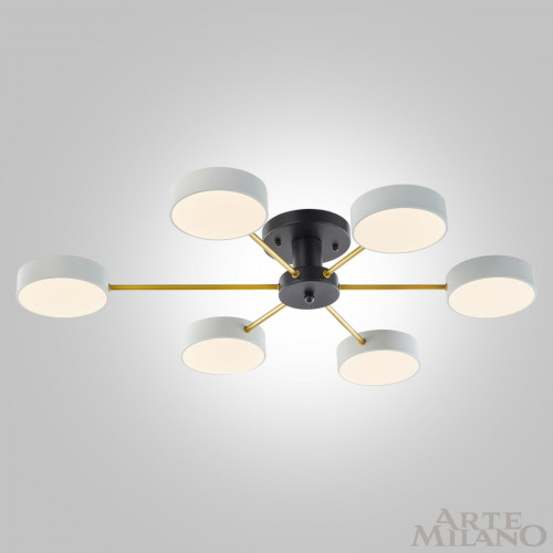 Потолочная люстра Arte Milano Ferrara 252006/6 Bk/Wh
