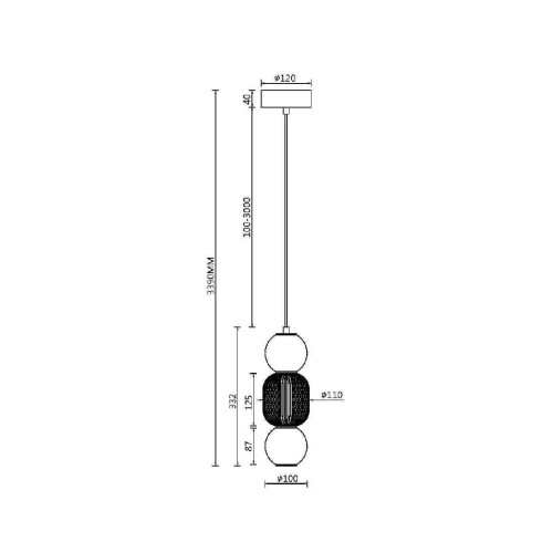 Подвесной светильник Maytoni Drop MOD273PL-L16G3K