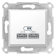 Розетка компьютерная 2xUSB Schneider Electric Sedna 2,1A SDN2710221