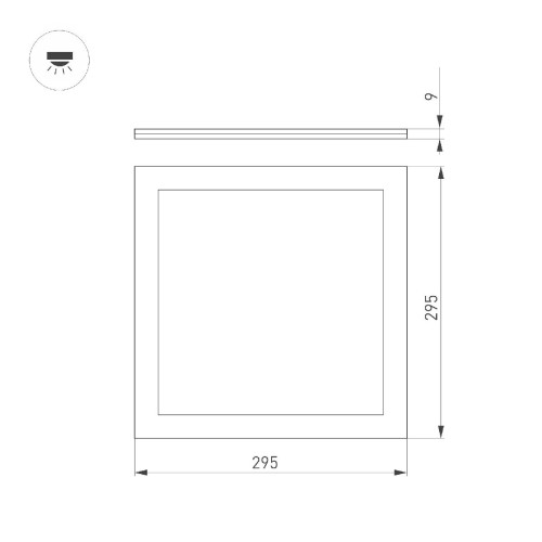Светодиодная панель Arlight DL-INTENSO-S300x300-18W Day4000 (WH, 120 deg, CRI90, 230V) 043550