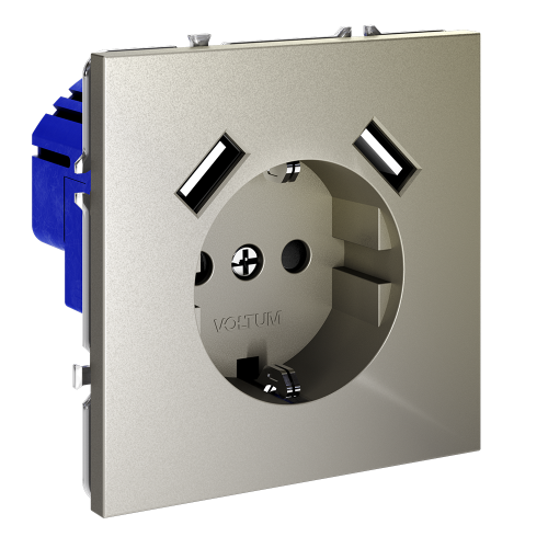 Розетка с USB, А+А Voltum S70 VLS040404