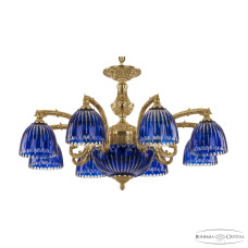 Подвесная люстра Bohemia Ivele Crystal Florence 71212P/8/210 G P1 D Clear-Blue/H-1K