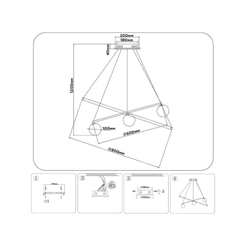 Подвесная люстра Ambrella Light Comfort LineTech FL66327