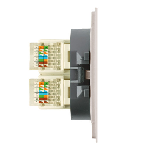 Розетка компьютерная 2-местная RJ-45 (механизм) Stekker Мия RST00-3111-08 50481