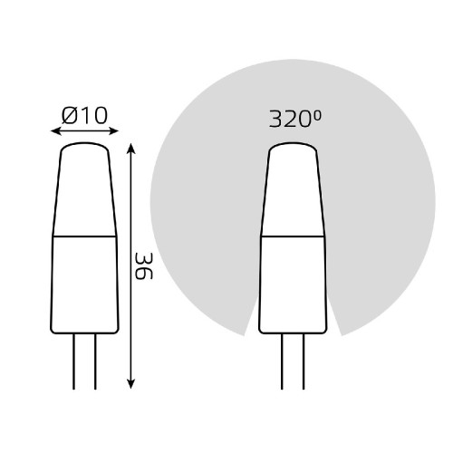Лампа светодиодная Gauss G4 2W 4100K прозрачная 107707202