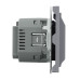 Выключатель карточный Stekker Эмили RSW40-5114-10 платиново-серый, soft touch 50699