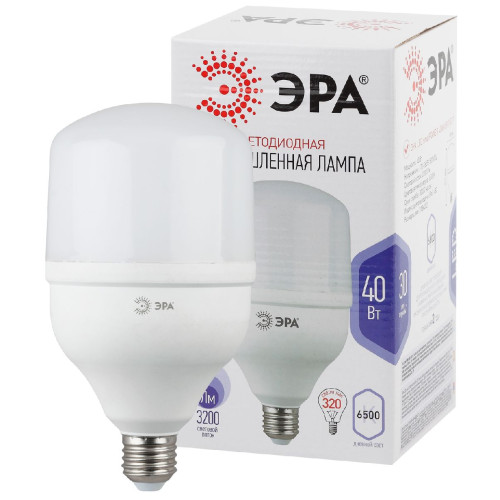 Лампа светодиодная Эра E27 40W 6500K LED POWER T120-40W-6500-E27 Б0027006