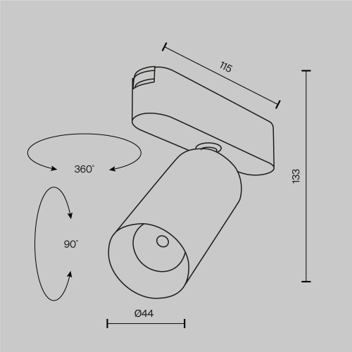 Трековый магнитный светильник Maytoni Focus LED TR103-1-12W3K-M-W