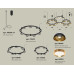 Комплект подвесного светильника Ambrella Light Techno Ring XR92092000 (A9209x3, C9242, C9238, C9232, N8145, N8124)