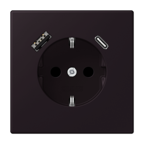 Розетка 2K+З USB Typ AC Jung LC1520-15CA248
