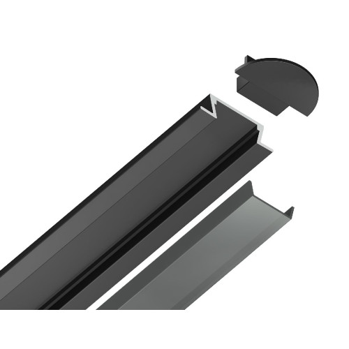 Алюминиевый встраиваемый профиль Ambrella Light Alum Profile GP1001BK/BK