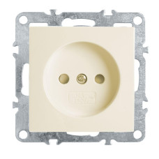 Розетка Stekker Эрна б/з 10A 250V с защитной шторкой слоновая кость PST10-9109-02 39327