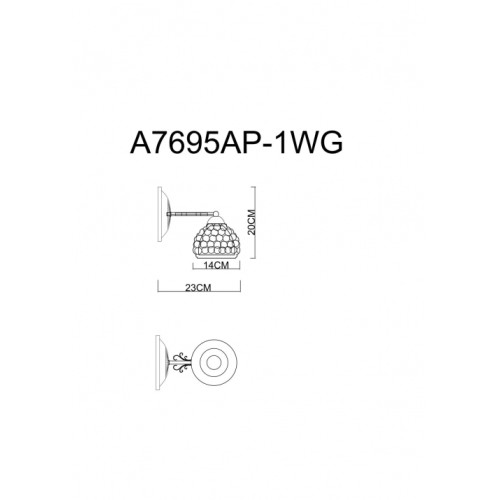 Бра Arte Lamp Malina A7695AP-1WG