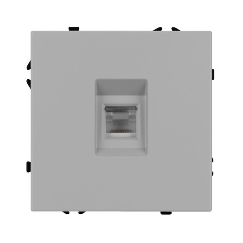 Механизм телефонной розетки Arlight SCT-NOBE-MTL1-SFPL-IS (RJ-11, 4C) (Никель) 061893