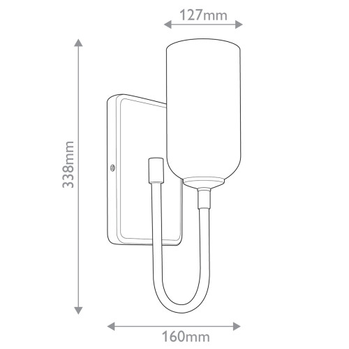 Бра для ванных комнат Kichler KL-SOLIA-1W-BNB