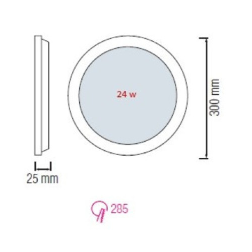Светодиодная панель Horoz Electric 056-003-0024 24W 2700K HRZ00002154