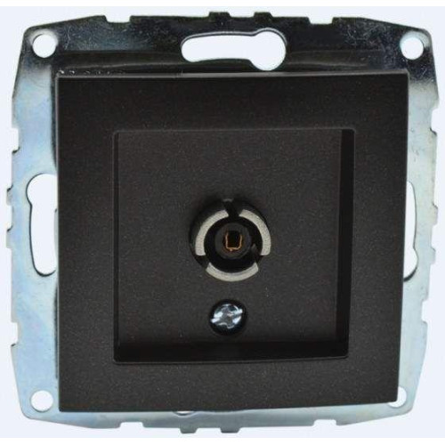Розетка TV концевая с экраном Mono Electric Despina-Larissa графит 500-002005-138